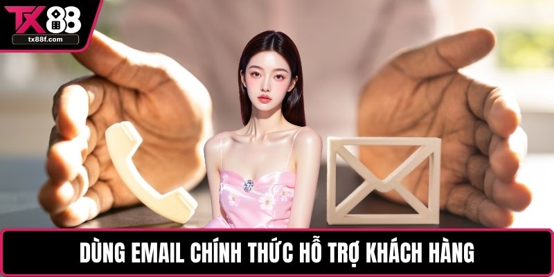 Dùng Email chính thức hỗ trợ khách hàng
